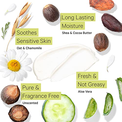 Tree to Tub Unscented Shea Butter Body Lotion for Dry Skin & Sensitive Skin Face Wash for Dry Skin - Fragrance Free Sensitive Skin Lotion & Gentle Hydrating Face Cleanser for Women & Men