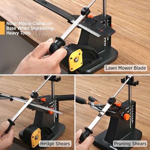 Full Sharpening Set for Scissors & Blades - Adjustable Angle, Diamond Plates