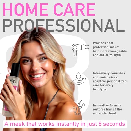 EVATSU 8-Second Hydrating Hair Mask Spray 6.75 oz - Rinse-Out Keratin Treatment for Dry, Damaged, Frizzy & Color-Treated Hair