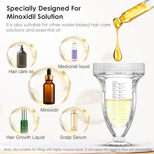 Scalp Applicator Comb for Minoxidil Serums & Oils - 2PCS Large Capacity Precision Liquid Applicator for Hair Care