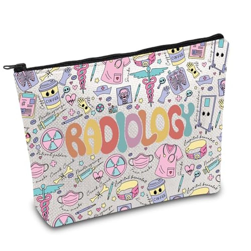 FOTAP Radiology Gift Radiology Technologist Appreciation Gift X-ray Tech Cosmetic Bag Radiology Gift Radiology Travel Tote Bag(Radiology)