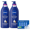 NIVEA Skin Care Set - Body Lotion & Lip Balm Pack - Enriched Moisturizing