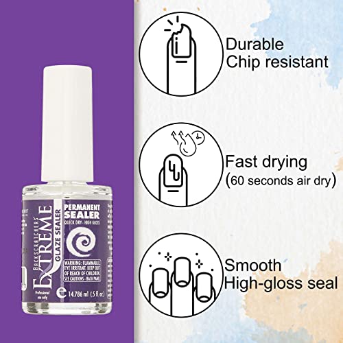 Backscratchers Extreme Glaze Sealer - High Gloss and Quick Dry Polish - Clear Permanent Top Coat