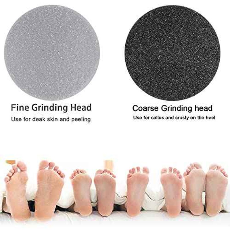 25 Pack Replacement Pads Refills for Pedi Vac Portable Electric Vacuum Callus Remover Foot File for Exfoliation Cracked Heels Dead Skin with a Clean Brush (20pcs Grind Head Pads +5pcs Sponge Ring)