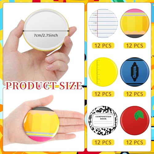 Thyle 72 Pcs Colorful Teacher Compact Mirror Gifts Bulk - Back to School