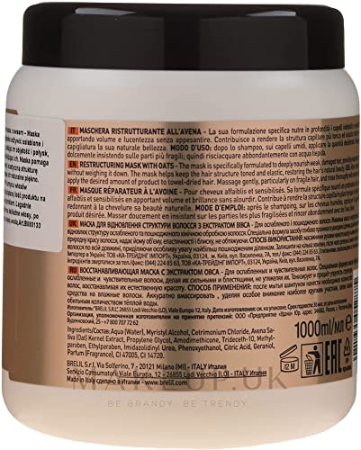 Restructuring Hair Mask with Oat Extracts - Nourishing Deep Conditioner for Damaged Hair 33.81 fl.oz
