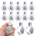 KOMI Holy Spirit Dove Glass Holy Water Bottle Set, 0.5 Fl Oz, Religious Travel Containers