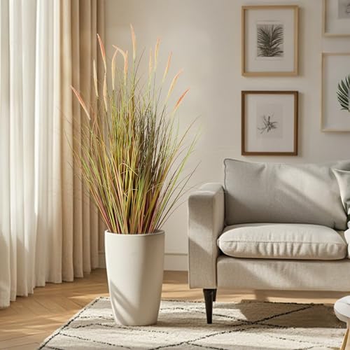 Artificial Cattail Reed Grass 3ft - 2 Pack Indoor Outdoor Faux Onion Grass