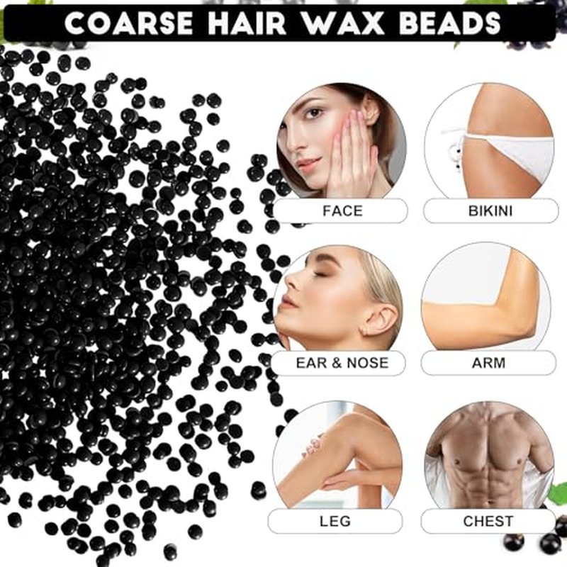 5lb Hard Wax Beads Bulk, Professional Waxing Bead Sensitive Skin, Scented Stripless Wax beans for Brazilian, Bikini, Body, Face, Legs, Back, Coarse Hair Removal, Salons Supplier Wax Bead Refill