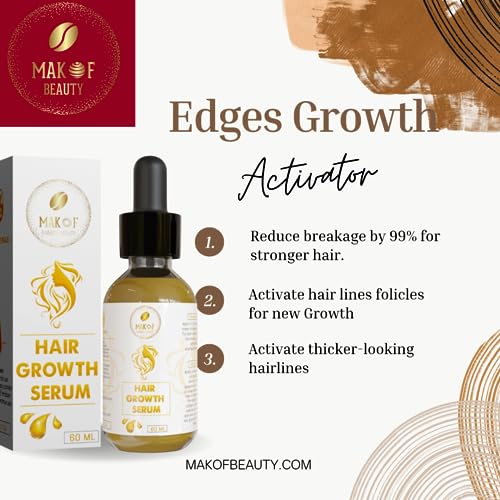 MAKOF BEAUTY Edges Growth Serum for Thinning Hair & Edges Reinforcement