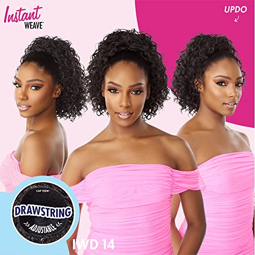 Sensationnel Instant Weave Half Wig - Jet Black, 14-inch, Easy Updo Style