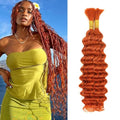 Bulk-#350 Orange Human Boho Braiding Hair 20 Inch 2 Bundles for Braids