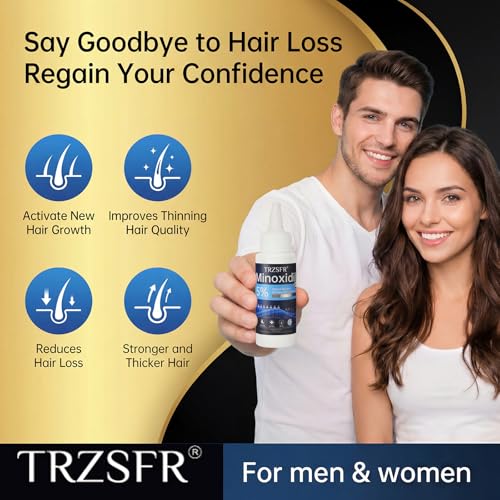Minoxidil 5% Hair Growth Solution for Men & Women - 7 Bottles, Fast-Absorbing & Precise Applicator Pens