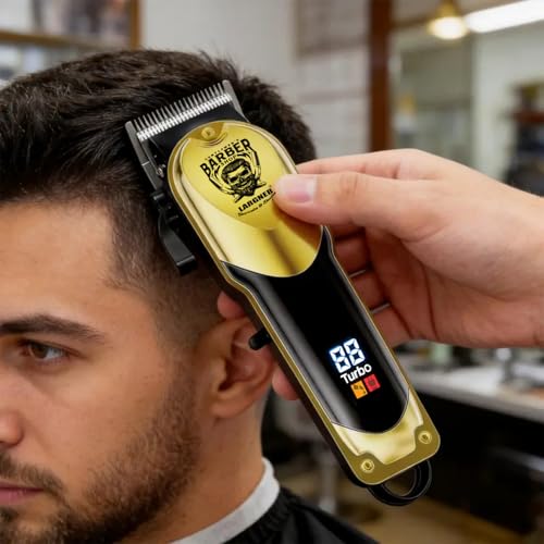 Cordless Men’s Hair Clippers & Beard Trimmer Kit - Rechargeable Electric Razor with 3 Length Combs