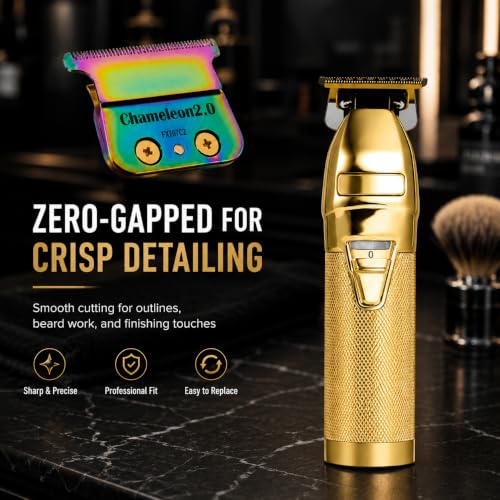 7 Colorful Replacement Blades for BaBylissPRO FX787 & FX726 Trimmers - Outlining & Detailing