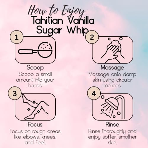 Tahitian Vanilla Sugar Scrub - 10 oz Natural Exfoliating Body & Face Treatment