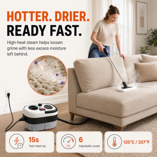 2500W Handheld Steam Cleaner for Kitchen & Bathroom Cleaning