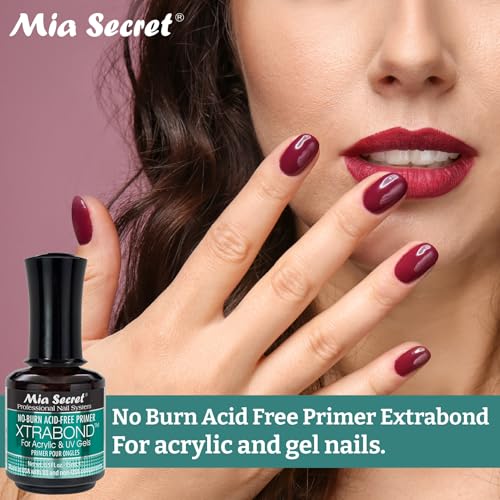 No-Burn Acid-Free Nail Primer for Acrylic & Gel Nails - 3 Pack 0.5 Fl Oz