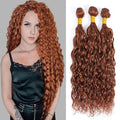 Nuailisex Light Brown Water Wave Hair Bundles 14/16/18 Inch - 300G Variation of THIS listing