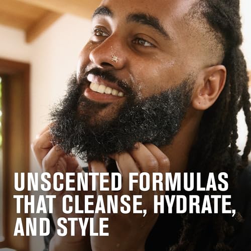 Unscented Beard Care Kit for Men Sensitive Skin Natural Ingredients