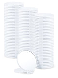96 Pack Compact Mirrors Bulk - White Pocket Travel Makeup Mirrors for Party Favors