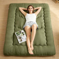 Japanese Floor Mattress Twin Green 3.5-Inch Thick Futon Tatami Mattress