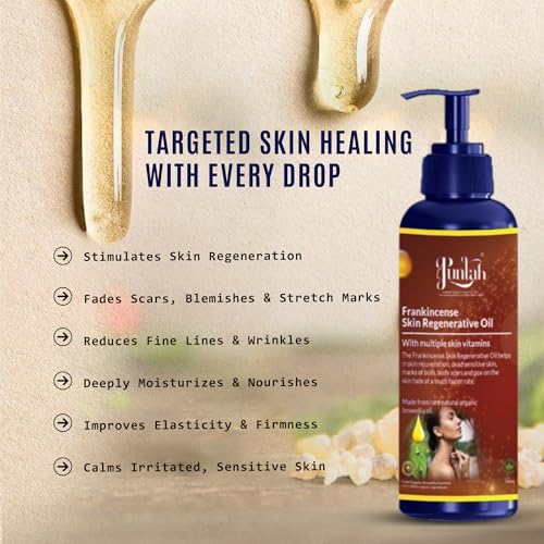 Puntah Skin Regenerative Oil ? 6.8 fl oz ? Frankincense & Rosemary Essential Oil ? Hydrating Body Oil & Massage Oil for Smooth, Nourished Skin ? Luxurious Skincare for Men & Women.