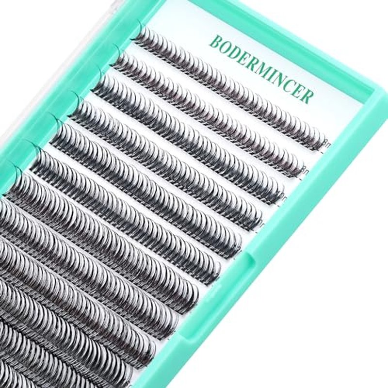 BODERMINCER 8-16mm to Choose Fish Tail Design 120pcs Thickness 0.1mm C Curl 12 Root Women Lady Individual Black False Eyelash Cluster Eye Lashes Extension Tools (8-10-12-14-16mm MIX)