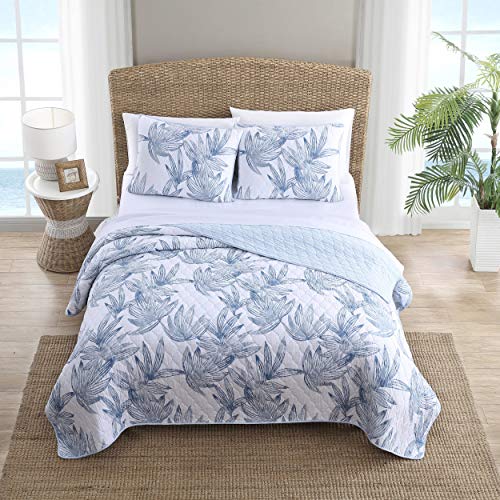 Queen Reversible Cotton Quilt Set with 2 Shams - Breathable All-Season Bedding