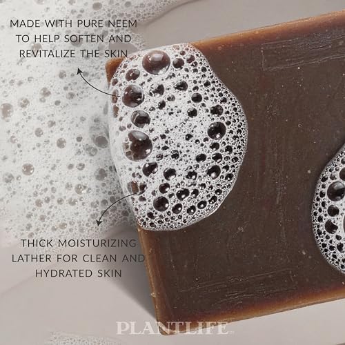 Plantlife Neem Herbal Bar Soap - Hand Crafted Using Plant-Based Ingredients - Made in California 4.5oz Bar