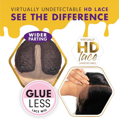 Sensationnel Butta LaceWig Unit 3 1B OFFBLACK HD Lace Frontal Synthetic Wig For Natural Hairline