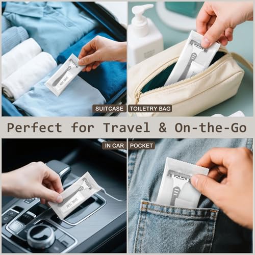 Disposable Razors Bulk, Razors Individually Wrapped Bulk, Travel Razors Bulk With 10g Shaving Cream For Hotels, Shelters, Homeless, Nursing Homes, Charities, Churches (Gray,100-PACK)