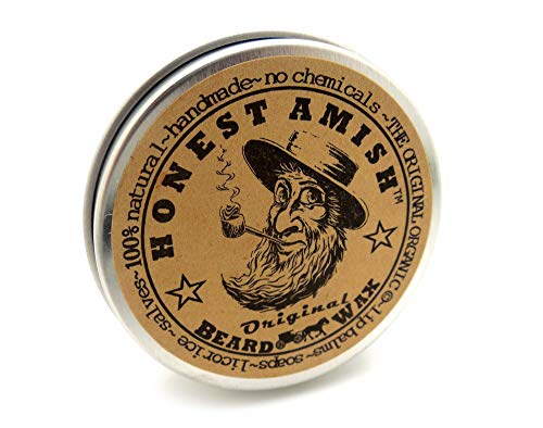 Honest Amish Original Beard Wax 2oz Pack of 2 - Natural & Organic Beard Styling