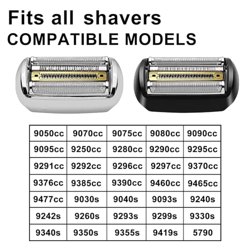 NEW Electric Replacement Shaver Head Series 9 92S Accessories Shaver Compatible with Series 9 Electric Razors 9290cc, 9291cc, 9370cc, 9293s, 9385cc, 9390cc, 9330s, 9296cc (Upgraded ver.)