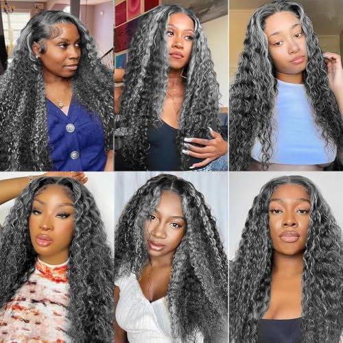 Grey Curly Human Hair Bundle 12 Inch Highlight Silver Blonde Brazilian Virgin Hair