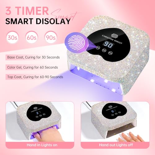 CHRISTINE SHELLY UV Gel Nail Lamp B-ab Diamond 48W Compact Plug-in Mini