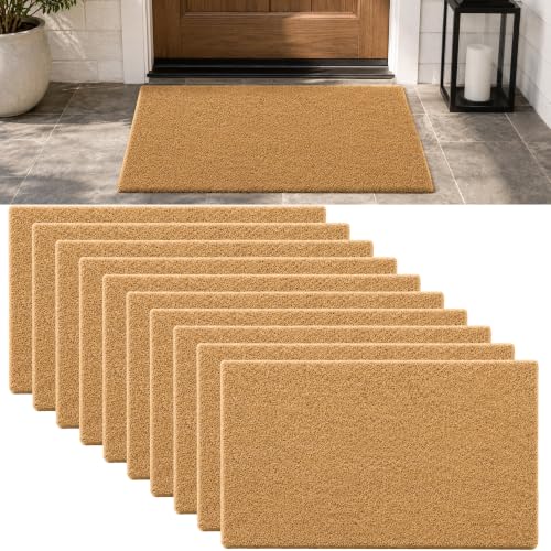10 Pcs DIY Blank Coir Door Mats for Crafting & Stenciling - Non-Slip Backing