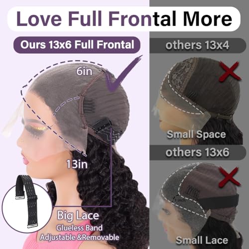 Human Hair Curly Bob Wig 13x6 Lace Front Short Wavy Wig 14 Inch 180 Density