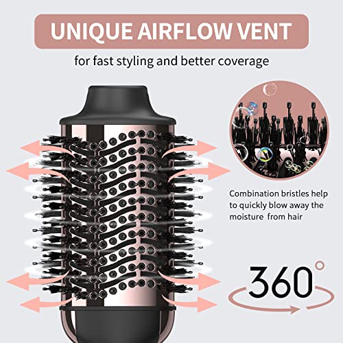 Umeely Rose Gold 4-in-1 Hair Dryer Brush & Styler - Ionic Ceramic Hot Air Styler