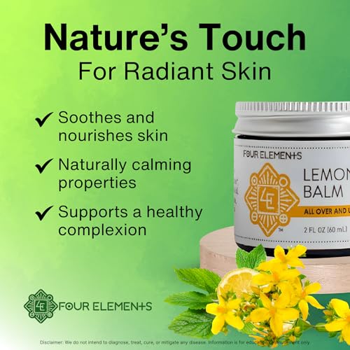 Herbal Lemon Balm Face & Body Cream with Shea Butter & Vitamin E - 2oz