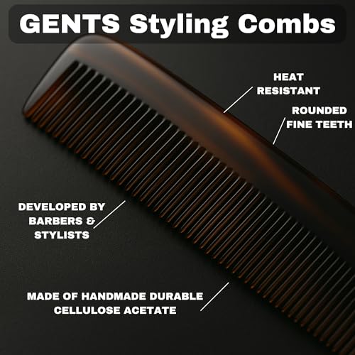 G.B.S Handmade Men and Women Comb Set- Pack of 3, Unbreakable Fine Toothed Mustache,Eyebrow Pocket Comb- Portable Pocket Size for Styling Beard & Hair anytime, Tortoise MCT DCT PCT Combs