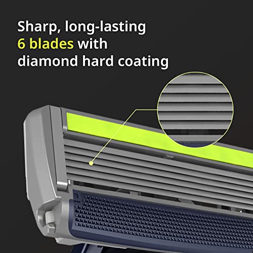 DORCO Pace 6 Plus Disposable Razor Pack with Trimmer – 9 Blades for Men