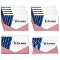 SilTriangle 100 Pcs Christmas Veterans Thank You Gift Bag Veterans Gift Bulk Red Blue EVA Cosmetic Bag American Flag Thank You for Your Service Patriotic USA Party Favors for Men Soldier