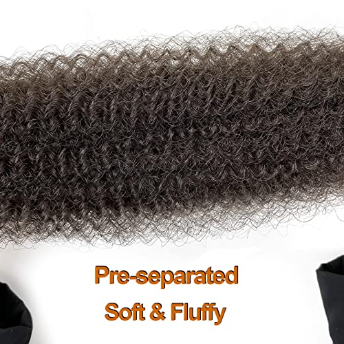 16 Inch Brown Spring Twist Hair - Pre-Fluffed Afro & Marley Twist Extensions - 8 Packs