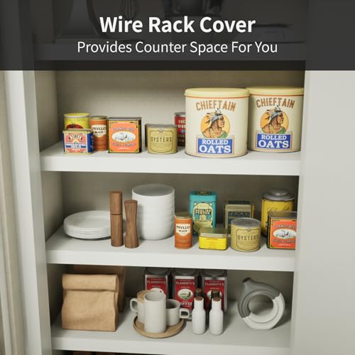 Wire Shelf Covers 30 x 12 Inch Wood Set of 5 for Pantry Shelving - Modern Style