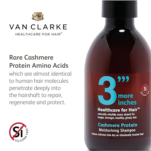 8.5 Fl Oz Moisturizing Cashmere Protein Shampoo for Dry & Frizzy Hair - Silicone & Sulphate Free - Luxury Hair Care by Michael Van Clarke