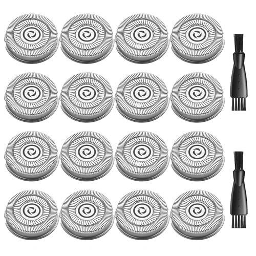 16 Pack Replacement Blades for Skull Shaver Pitbull Silver & Gold PRO - Compatible with Series