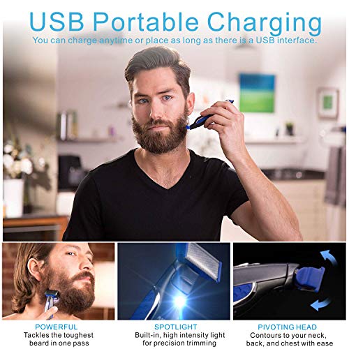 Rechargeable Men's Hair & Body Trimmer – Precision Grooming Kit with Edger & Shaver