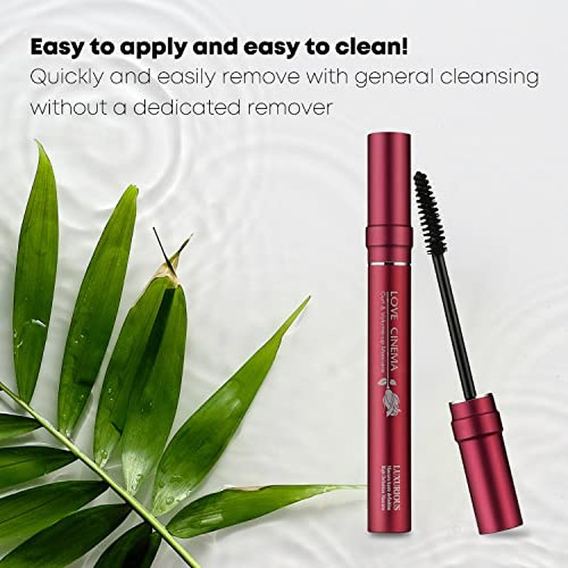 LOVE CINEMA Korean Mascara ? Curling & Voluminous Mascara, Waterproof, Smudge-Proof, Long-Lasting, No Clumping, No Flaking ? Black, 0.24 Fl Oz, K-Beauty [Made in Korea] (Red Package)