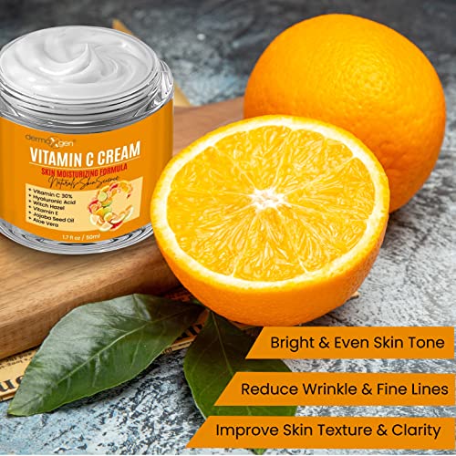 Vitamin C Moisturizing Cream & Turmeric Eye Cream Set ? Hydrating Skincare Duo for All Skin Types, Targeting Dullness, Puffiness & Fine Lines.